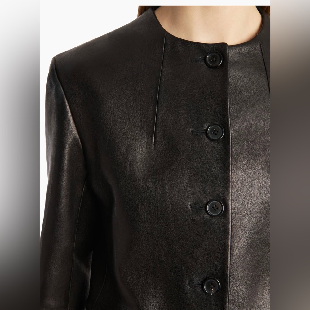 Khaite Jameson Leather Jacket, 4, Black - Picture 13 of 17